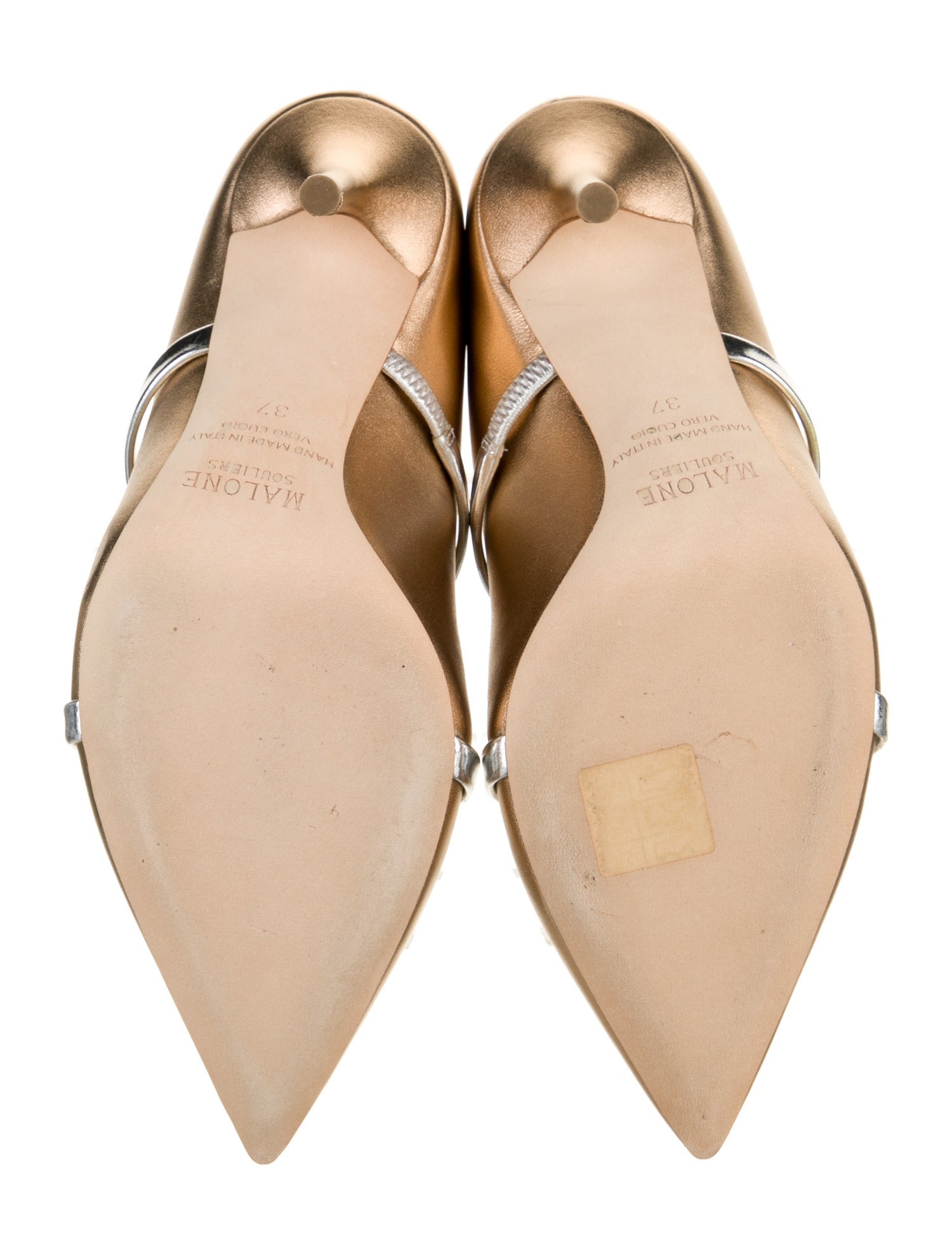 Malone Souliers Leather Cutout Accent Mules